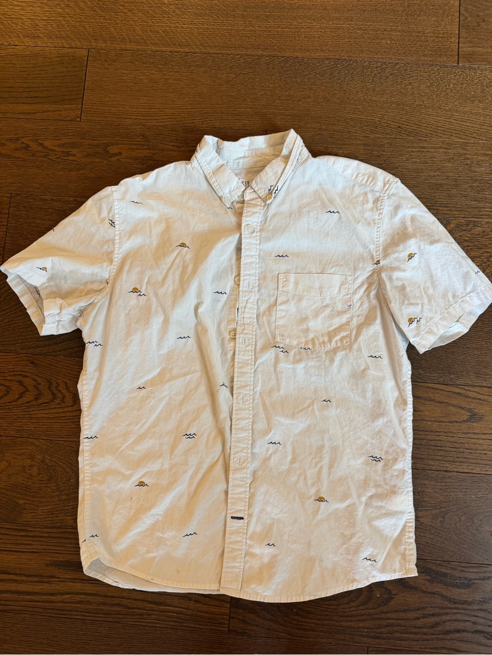 GAP White Short-Sleeve Button-Down